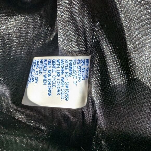 Peter Nygard 🐆 stripe black peplum statement top size s - Picture 5 of 8